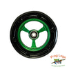 Whisper wheelchair castor wheel hock absorbing wheels green